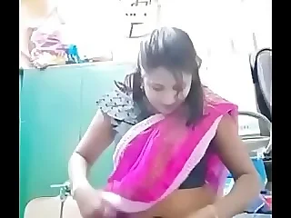 Swathi naidu swopping saree by showing boobs,body